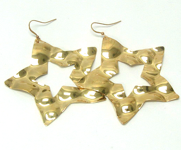 Liquid metal star shape earring