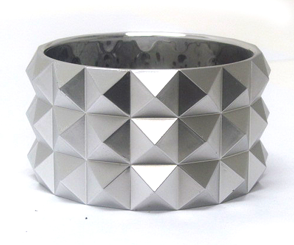 Multi metal spike fashion  bangle