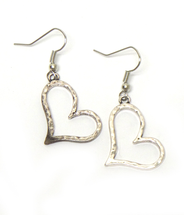 Handmade heart earring