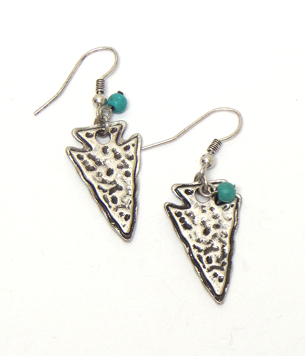 Handmade arrowhead earring