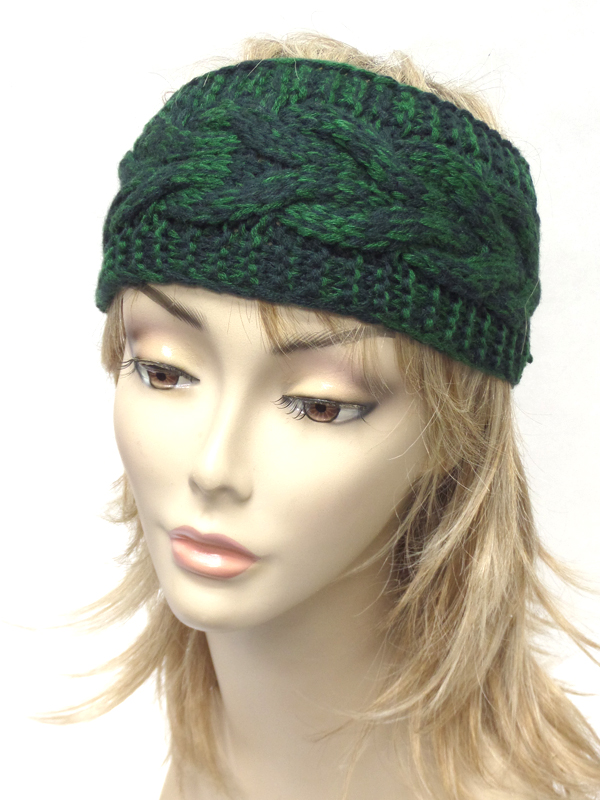 Wide crochet headwrap