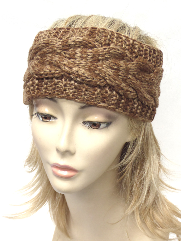 Wide crochet headwrap