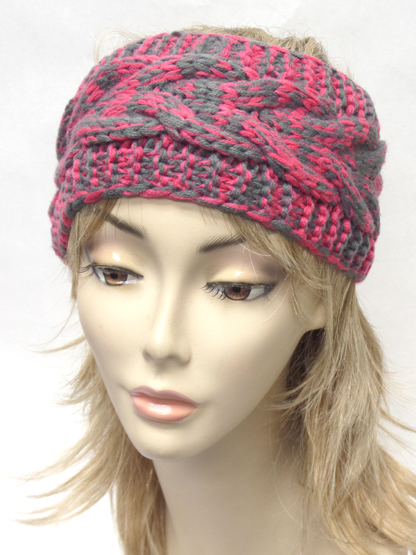 Wide crochet headwrap