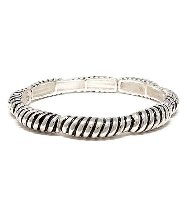 Designer textured stretch bracelet