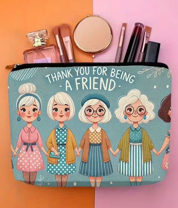 Women friendship cosmetic makeup bag