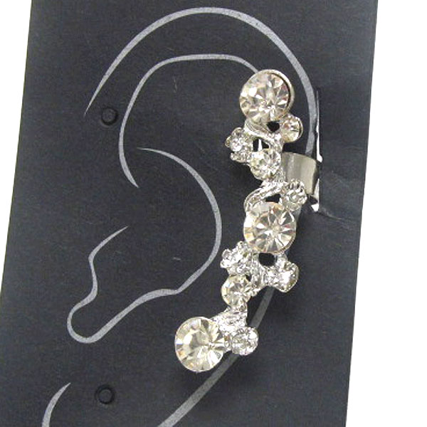 Crystal deco ear cuff or hook