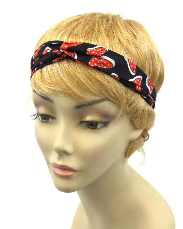 Bow print knotted headband