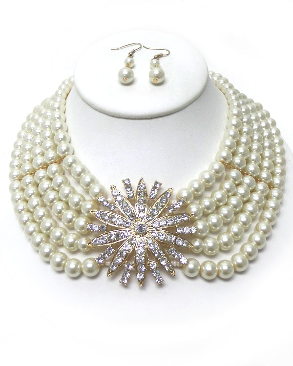 Five layers of pearl wth flower casting