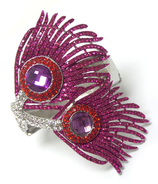 Peacock double father epoxy bangle