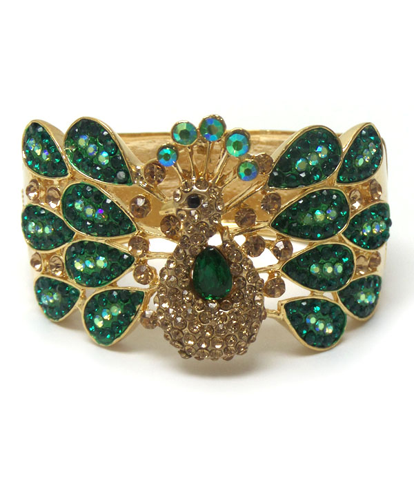 Open wing peacock bangle