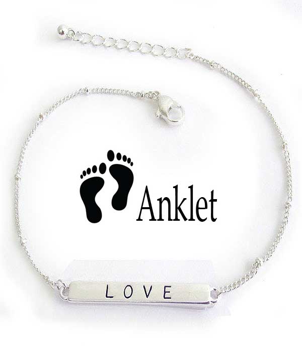 RELIGIOUS INSPIRATION ANKLET - LOVE