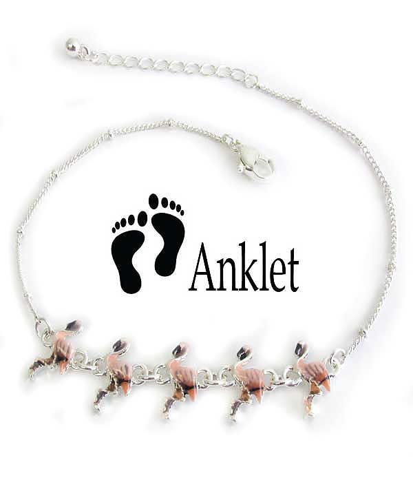 MULTI FLAMINGO LINK ANKLET