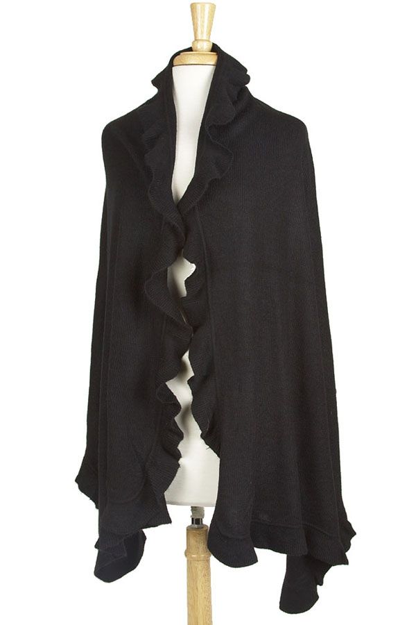Ruffle edge shawl
