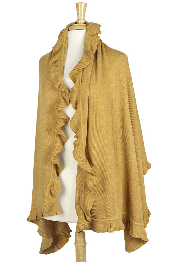 Ruffle edge shawl