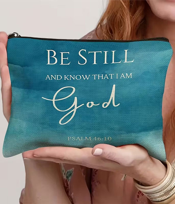 Religious inspiration cosmetic makeup bag