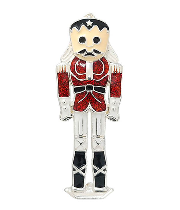 CHRISTMAS THEME PIN OR BROOCH - SOLDIER NUTCRACKER