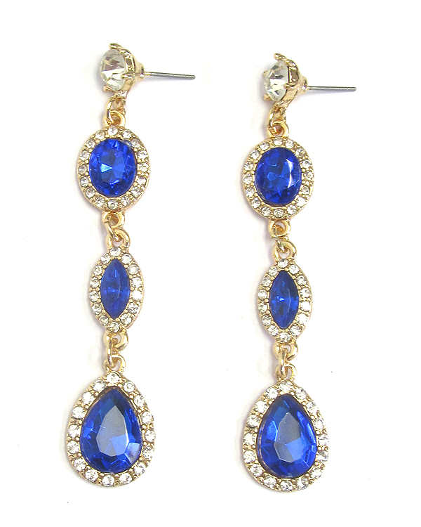 CRYSTAL DROP LONG EARRING