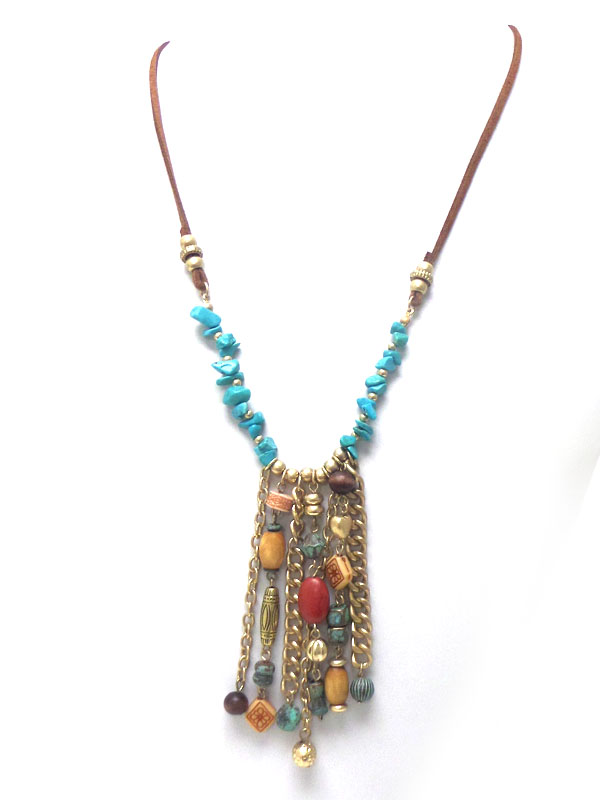 Bohemian shell tassel  necklace 