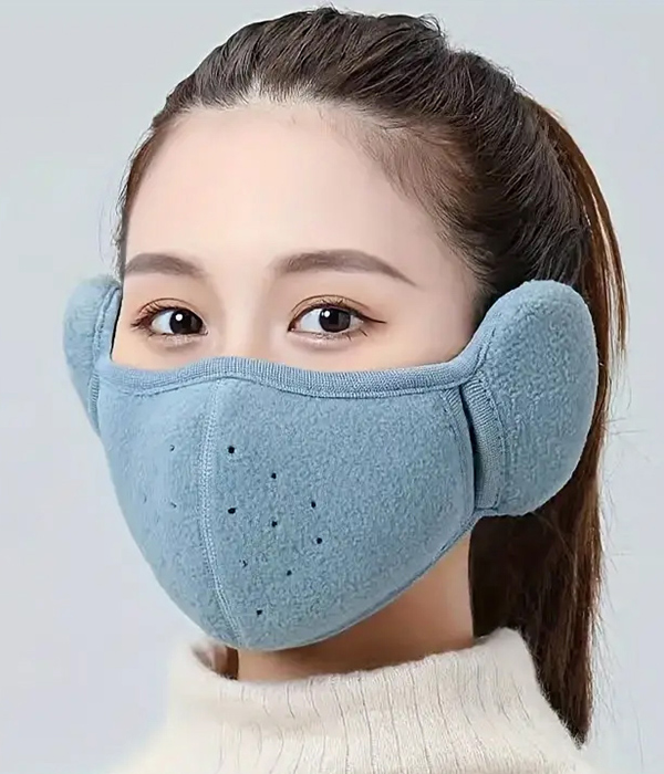 Breathable windproof mask with earmuffs