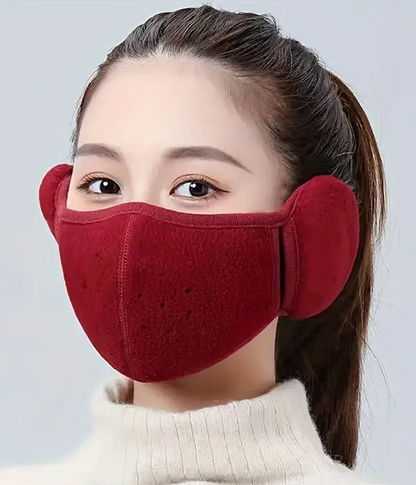 Breathable windproof mask with earmuffs