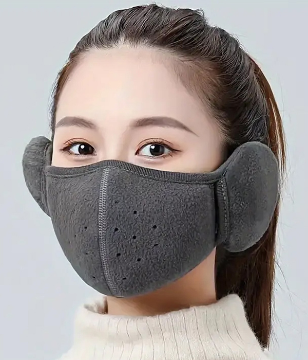 Breathable windproof mask with earmuffs