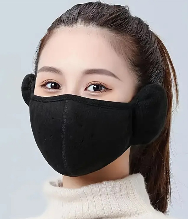 Breathable windproof mask with earmuffs