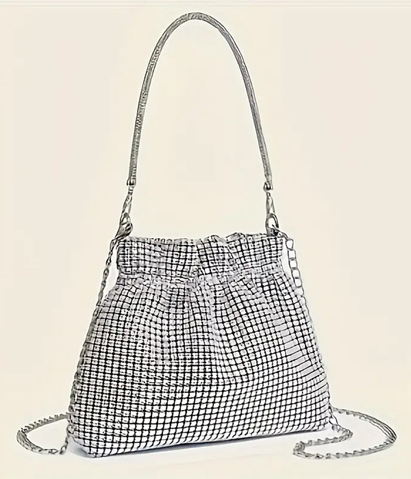 Glitter rhinestone satchel bag
