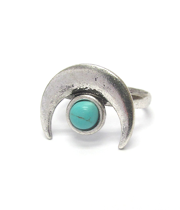 Squash blossom adjustable ring