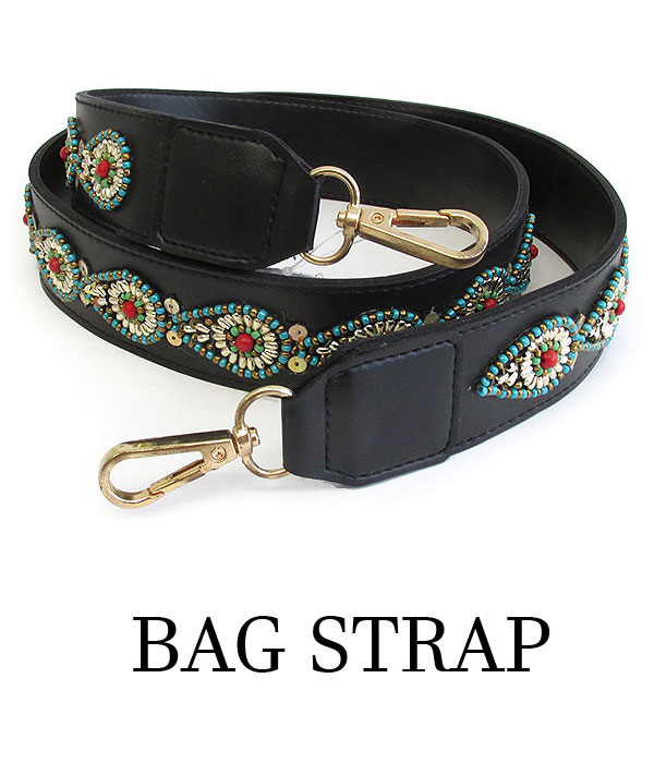 MULTI SEEDBEAD BAG STRAP