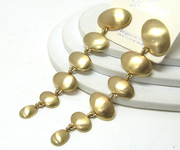 Multi casting metal ovals patern drop earring 