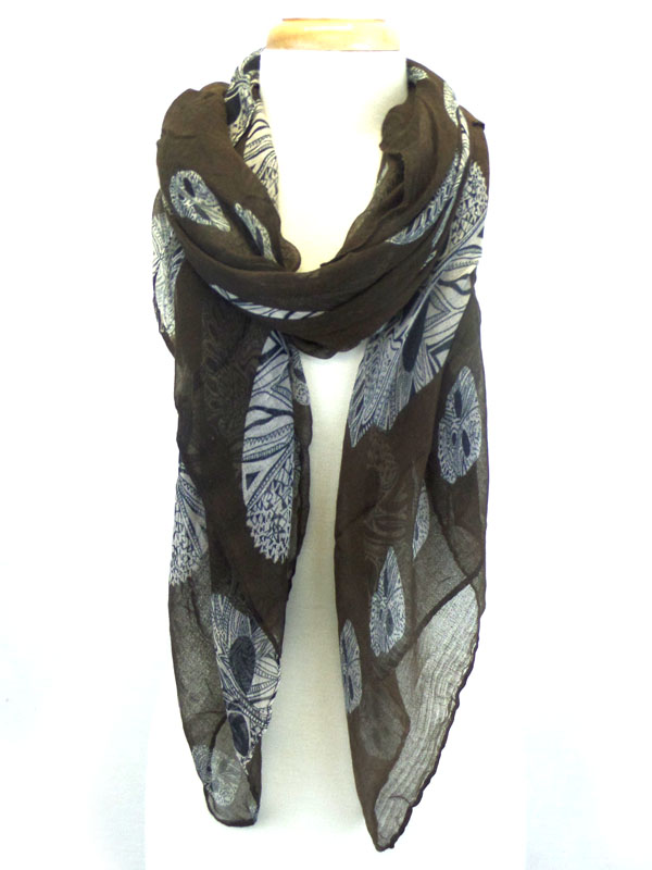 Skull print scarf 
