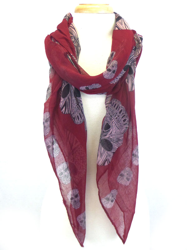 Skull print scarf 