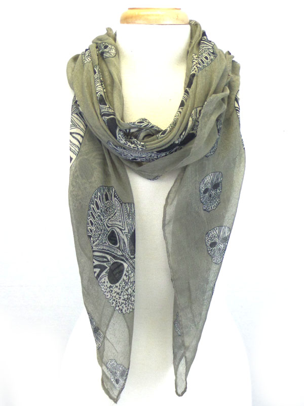Skull print scarf 