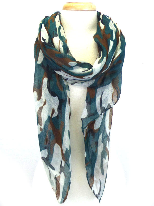 Army print scarf