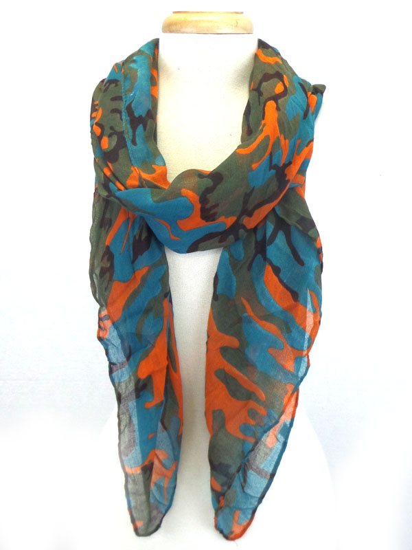 Army print scarf