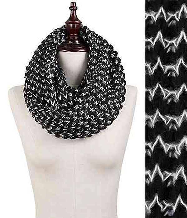 100% ACRYLIC KNIT INFINITY SCARF