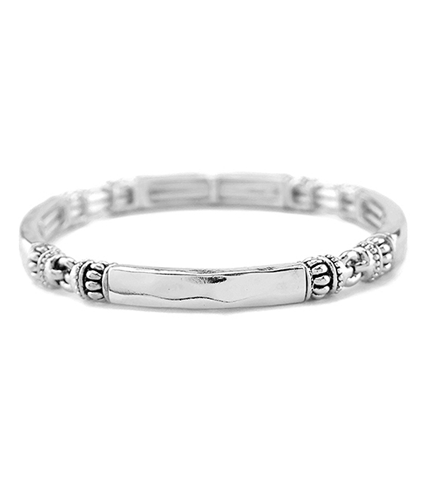Designer textured stackable stretch bracelet