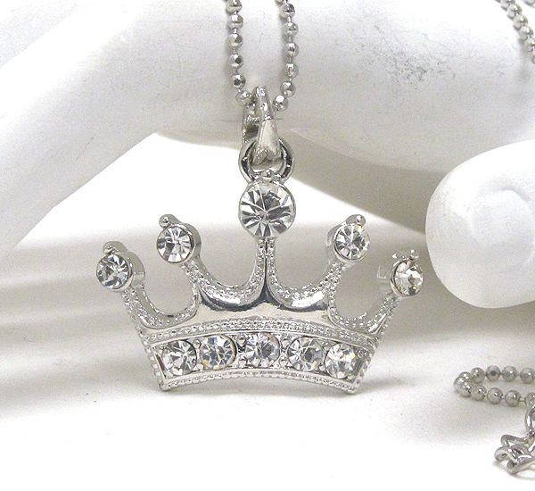 Crystal crown necklace