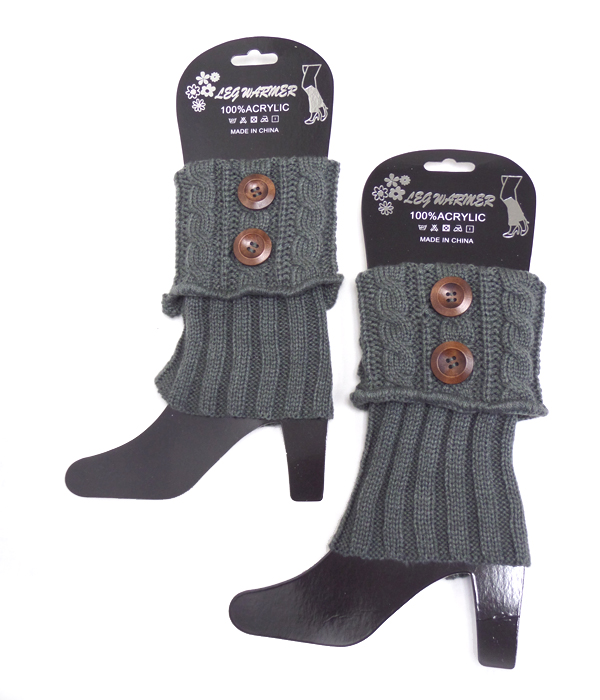Multi button crochet leg warmer boot cuffs