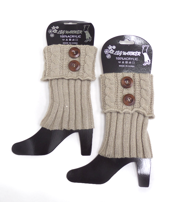 Multi button crochet leg warmer boot cuffs