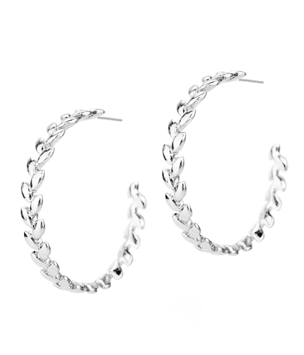 Metal hoop earring