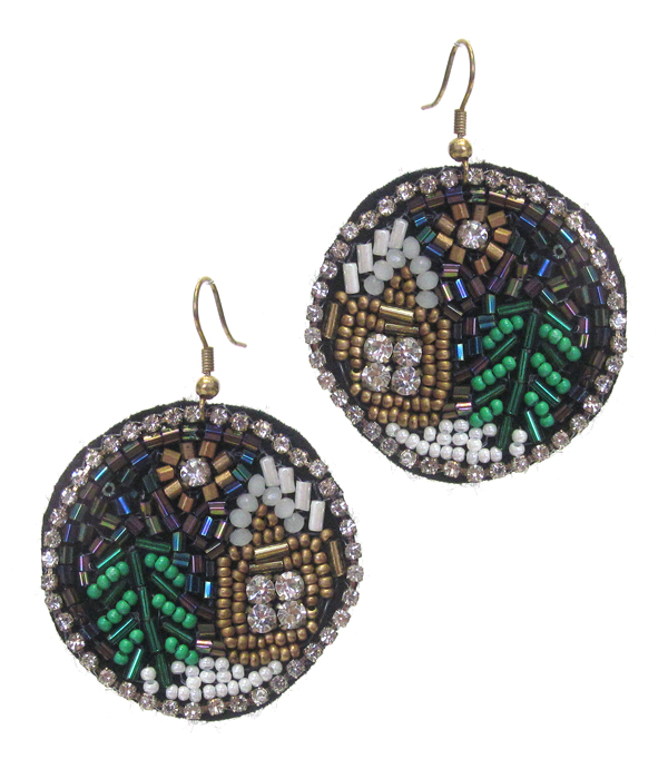 HANDMADE MULTI BEAD TREE AND HOUSE EARRING