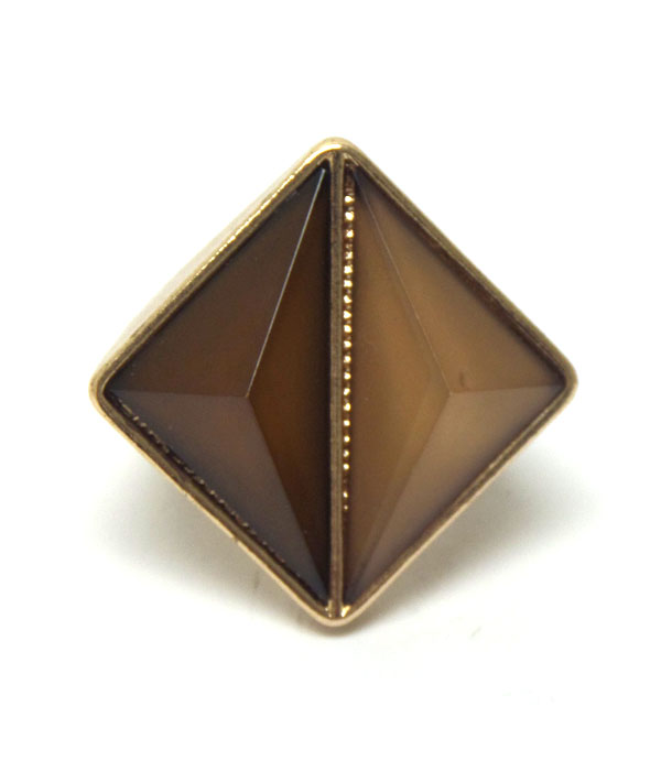 Double facet stone stretch ring