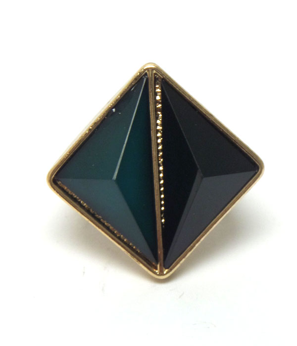 Double facet stone stretch ring