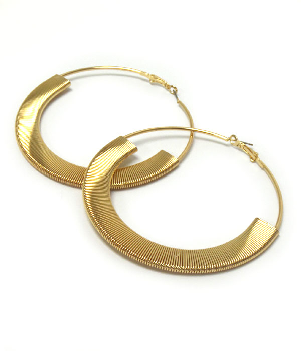 Large spring wrap hoop earrings 