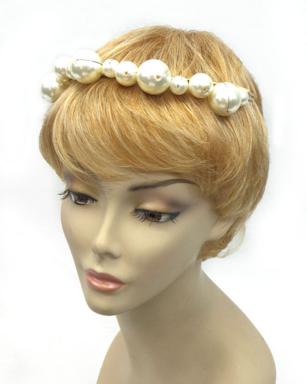 Pearl head hair comb 