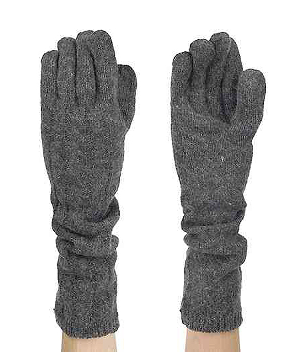 10% angola 40% wool 50% acrylic cable knit long glove