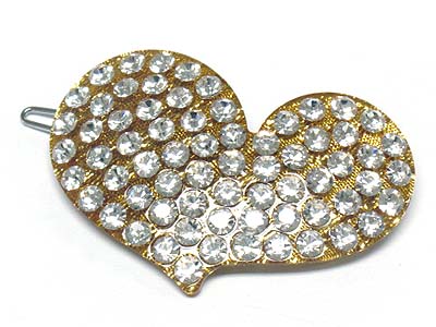 Crystal deco heart shape hair pin