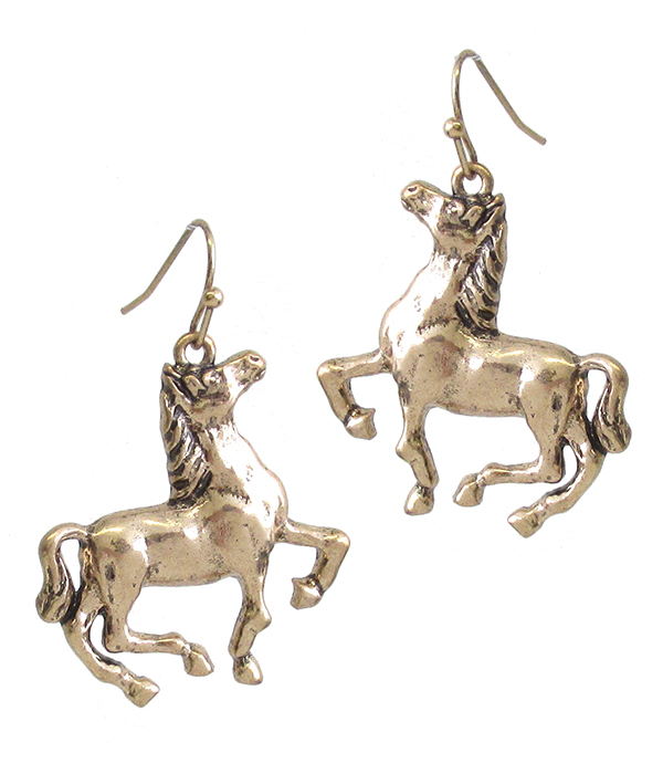 METAL HORSE EARRING