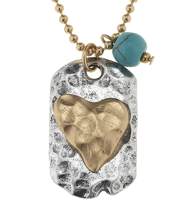 Handmade heart pendant necklace